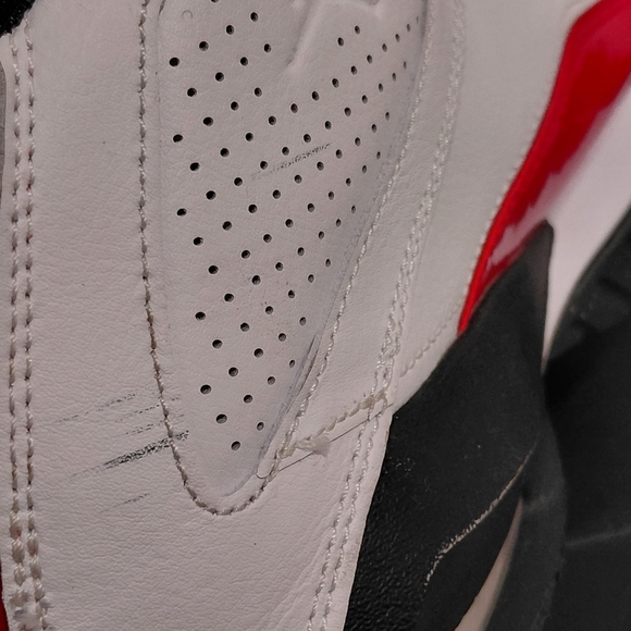 Jordan Red and White High-Top Sneakers - Picture 15 of 17
